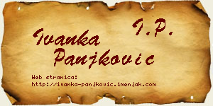 Ivanka Panjković vizit kartica